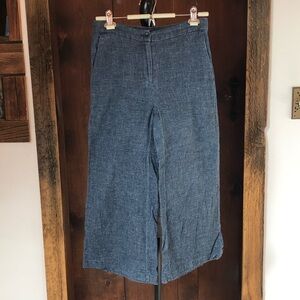 Eileen Fisher Petite Textured Wide Leg Cropped Pants